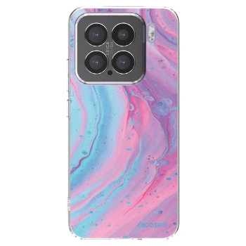 Picasee silikonska prozirna maskica za Xiaomi 15 - Pink liquid