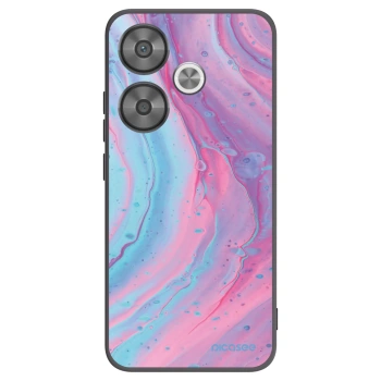 Picasee crna silikonska maskica za Xiaomi Poco F6 - Pink liquid