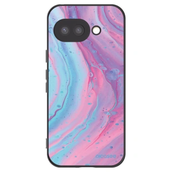 Picasee crna silikonska maskica za Google Pixel 9a - Pink liquid