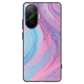 Picasee crna silikonska maskica za Xiaomi Poco F7 Pro 5G - Pink liquid