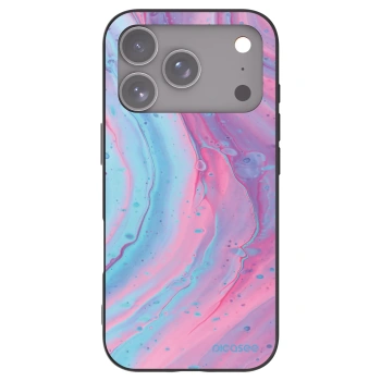 Picasee crna silikonska maskica za Apple iPhone 17 Pro - Pink liquid