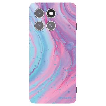 Picasee crna silikonska maskica za Motorola Edge 60 Pro - Pink liquid