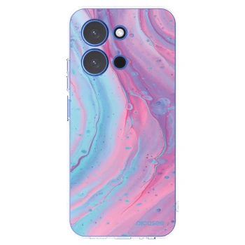Picasee silikonska prozirna maskica za Xiaomi Redmi 15C 4G - Pink liquid