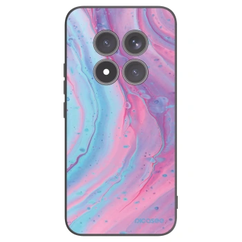 Picasee crna silikonska maskica za Xiaomi Redmi Note 15 Pro+ - Pink liquid