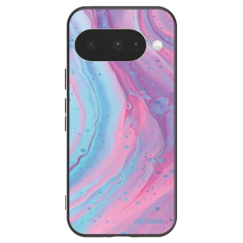 Picasee crna silikonska maskica za Google Pixel 10 - Pink liquid