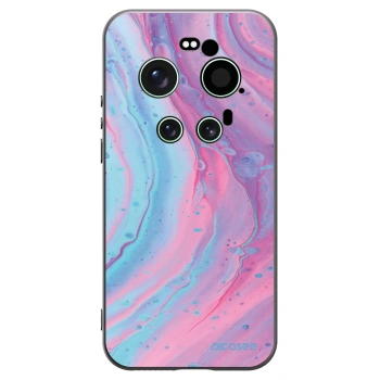 Picasee crna silikonska maskica za Xiaomi 17 Ultra - Pink liquid