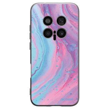Picasee crna silikonska maskica za Honor Magic8 Pro 5G - Pink liquid