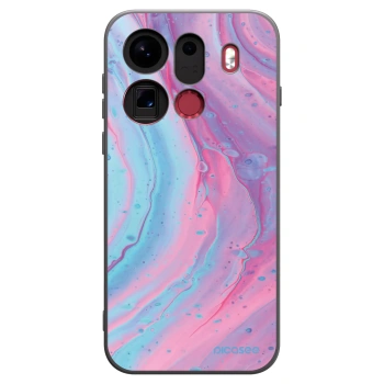 Picasee crna silikonska maskica za OPPO Find X9 Pro - Pink liquid