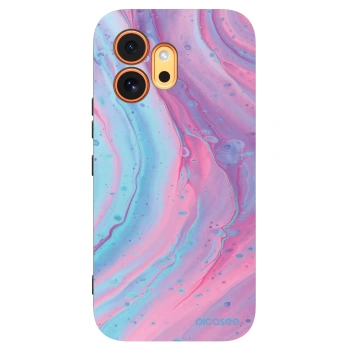 Picasee crna silikonska maskica za Honor 600 - Pink liquid