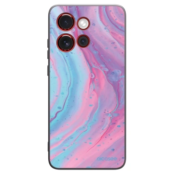 Picasee crna silikonska maskica za Motorola Edge 60 Neo 5G - Pink liquid