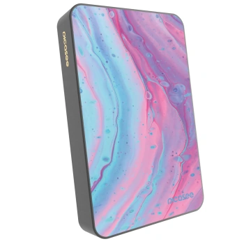 Prijenosni punjač s MagSafe 10 000 mAh Sivo - Pink liquid