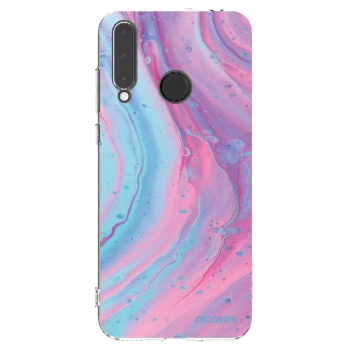 Picasee silikonska prozirna maskica za Honor 20 Lite - Pink liquid