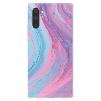 Picasee silikonska prozirna maskica za Samsung Galaxy Note 10 N970F - Pink liquid