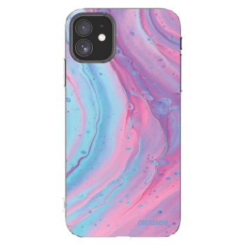 Picasee silikonska prozirna maskica za Apple iPhone 11 - Pink liquid
