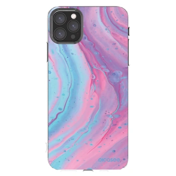 Picasee silikonska prozirna maskica za Apple iPhone 11 Pro Max - Pink liquid