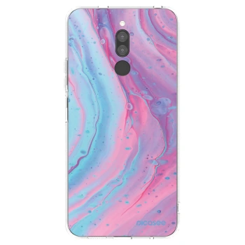 Picasee silikonska prozirna maskica za Xiaomi Redmi 8 - Pink liquid