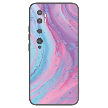 Picasee crna silikonska maskica za Xiaomi Mi Note 10 (Pro) - Pink liquid