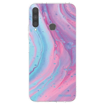 Picasee silikonska prozirna maskica za Huawei P40 Lite E - Pink liquid