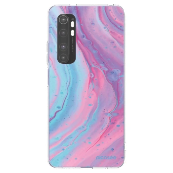 Picasee silikonska prozirna maskica za Xiaomi Mi Note 10 Lite - Pink liquid