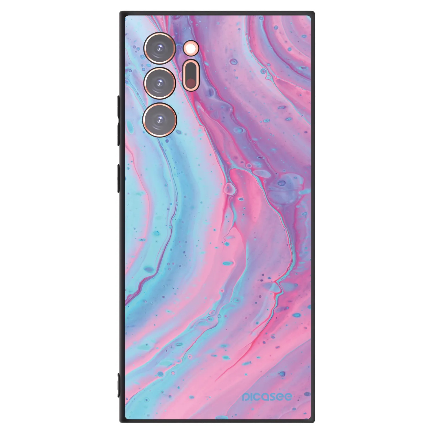 Picasee crna silikonska maskica za Samsung Galaxy Note 20 Ultra - Pink liquid