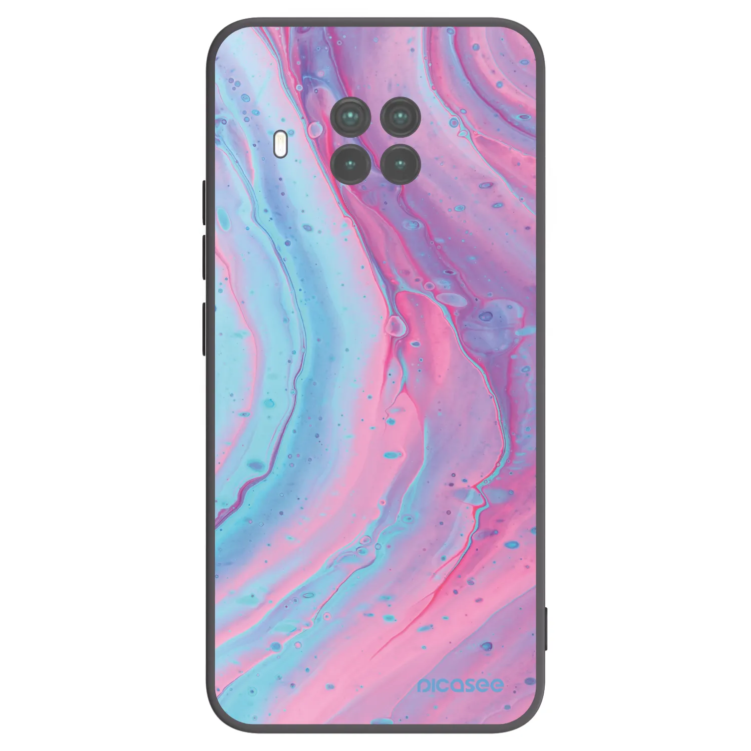 Picasee crna silikonska maskica za Xiaomi Mi 10T Lite - Pink liquid