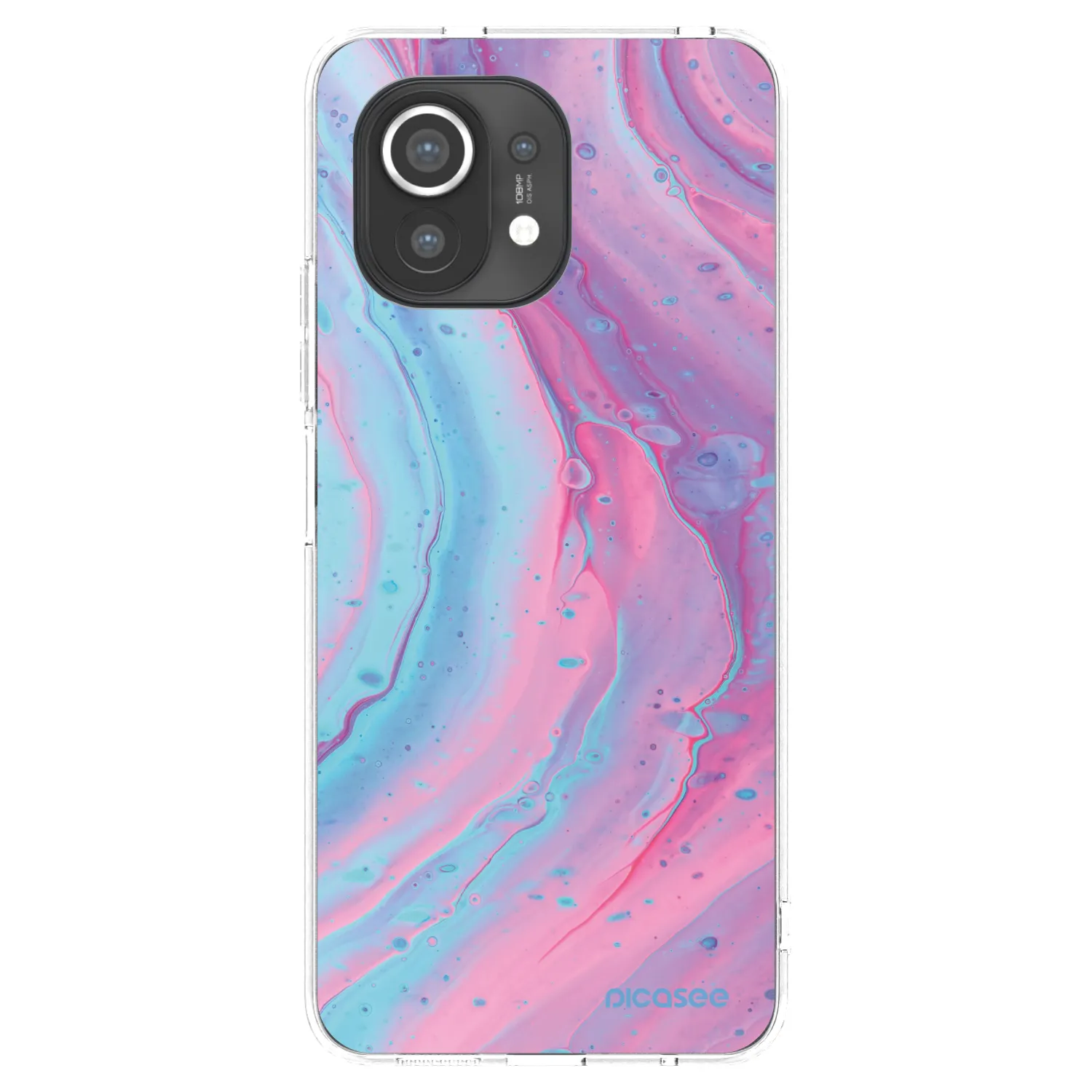 Picasee silikonska prozirna maskica za Xiaomi Mi 11 - Pink liquid