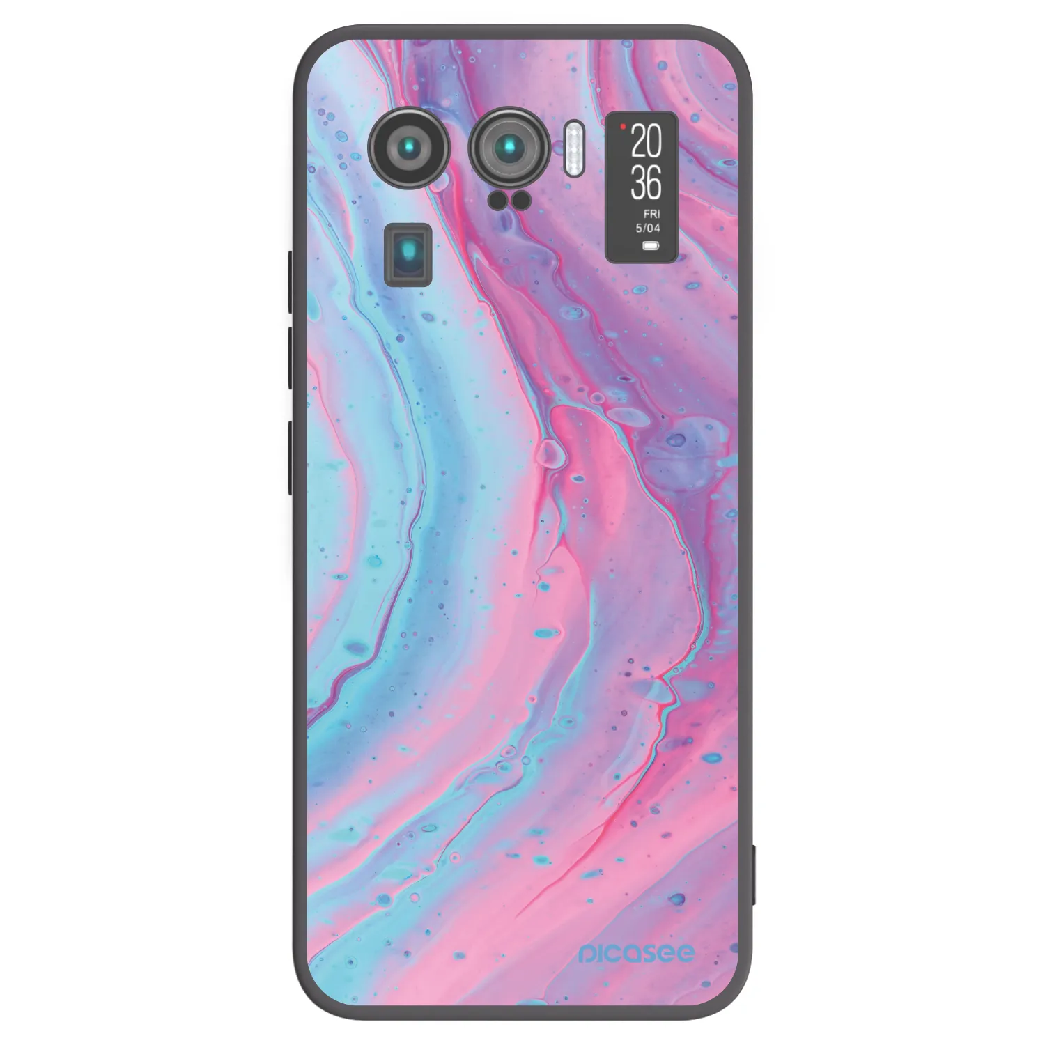 Picasee crna silikonska maskica za Xiaomi Mi 11 Ultra - Pink liquid