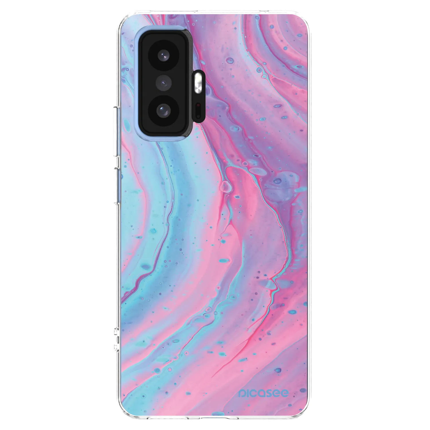 Picasee silikonska prozirna maskica za Xiaomi 11T - Pink liquid