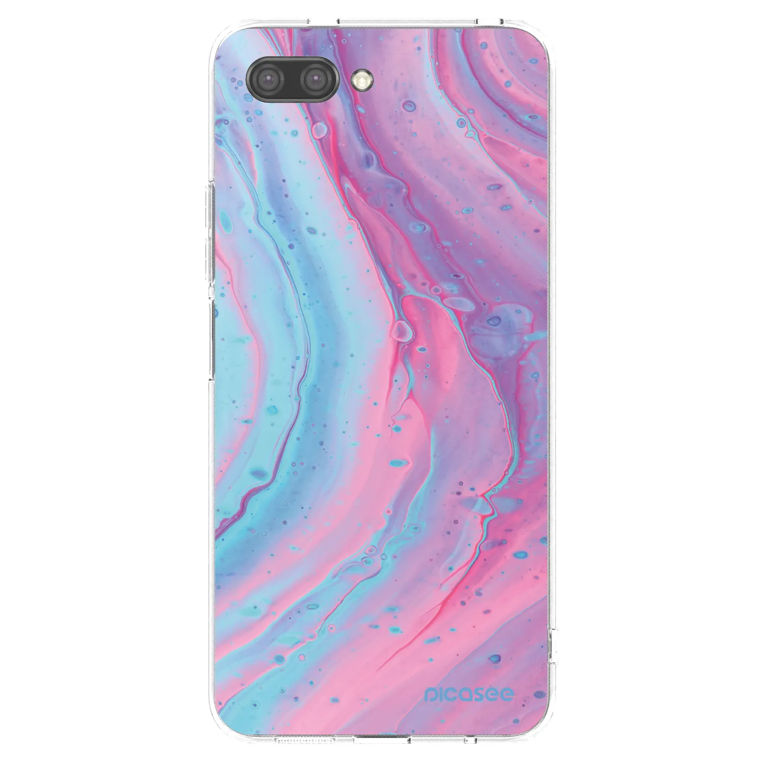 Picasee silikonska prozirna maskica za Honor 10 - Pink liquid