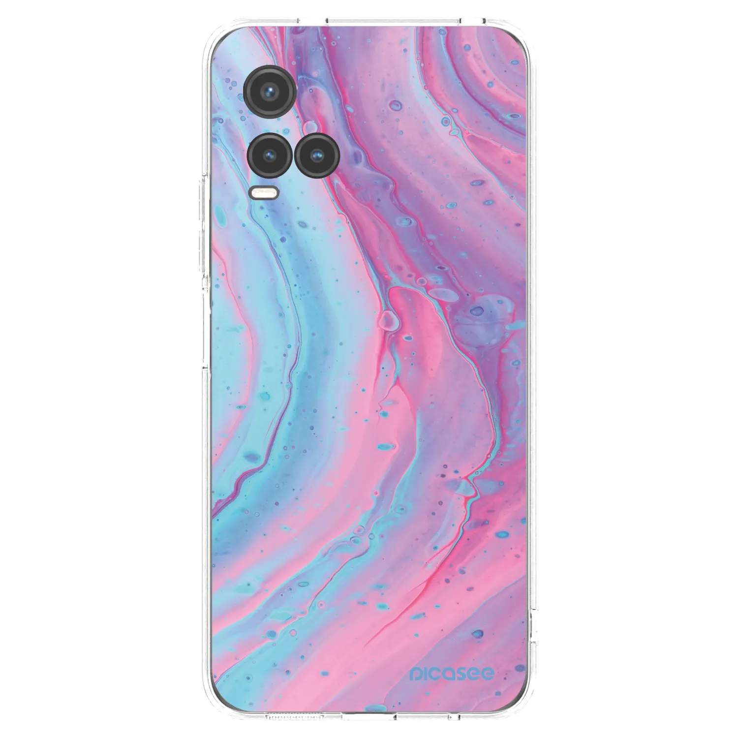 Picasee silikonska prozirna maskica za Vivo Y33s - Pink liquid