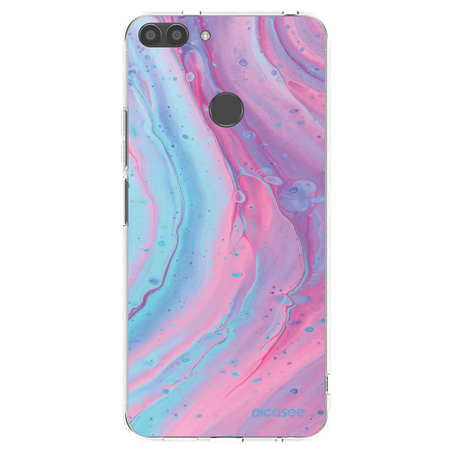 Picasee silikonska prozirna maskica za Huawei P Smart - Pink liquid