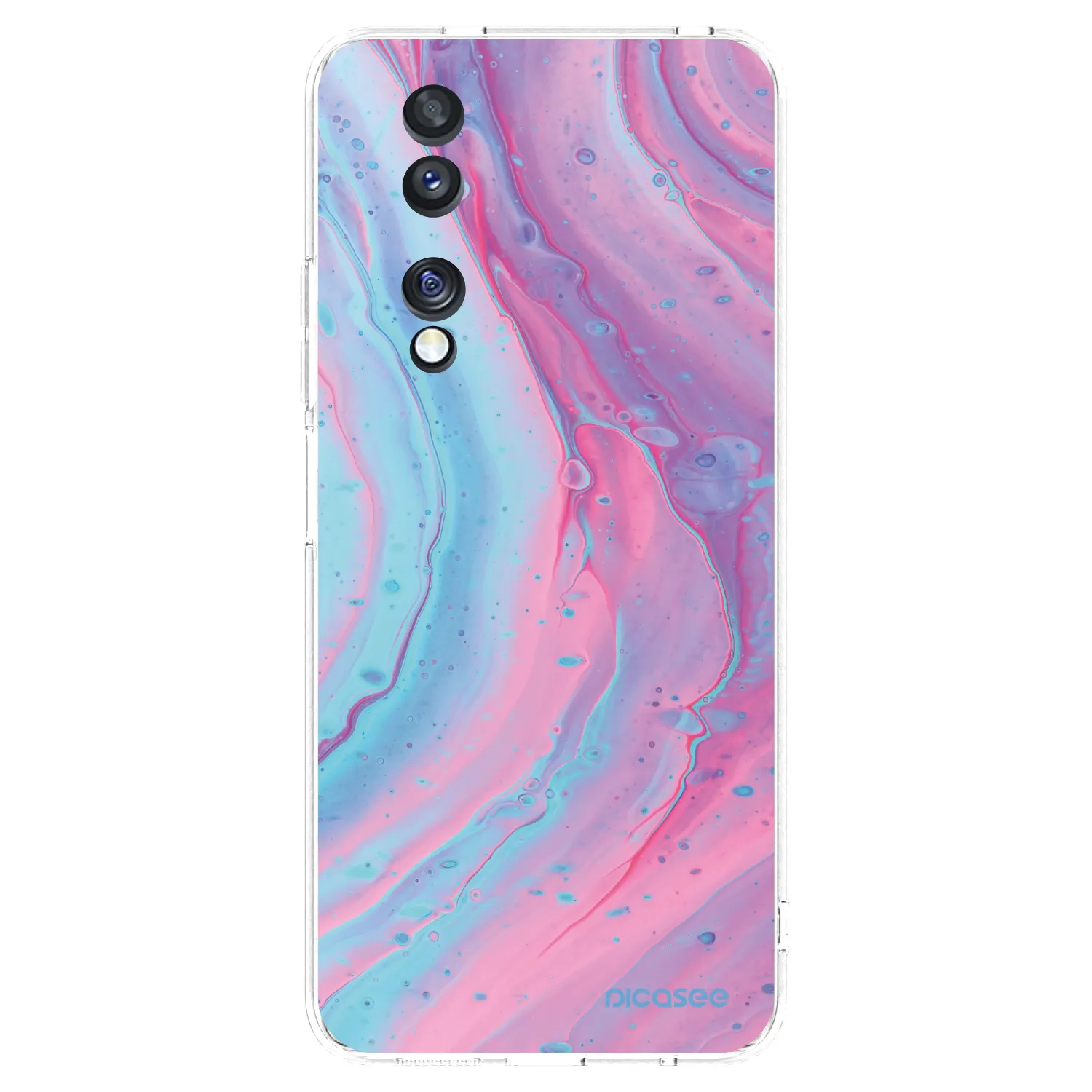 Picasee silikonska prozirna maskica za Honor 70 - Pink liquid