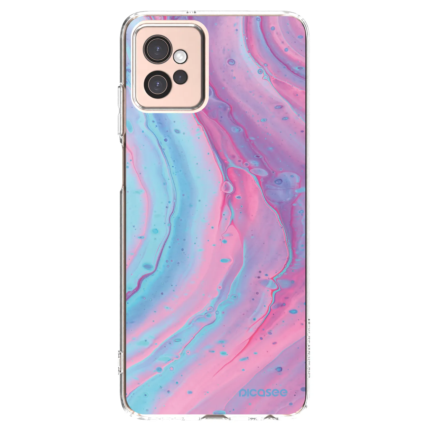 Picasee silikonska prozirna maskica za Motorola Moto G32 - Pink liquid