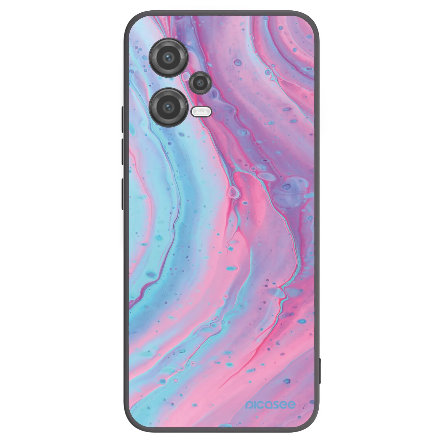 Picasee crna silikonska maskica za Xiaomi Poco X5 - Pink liquid