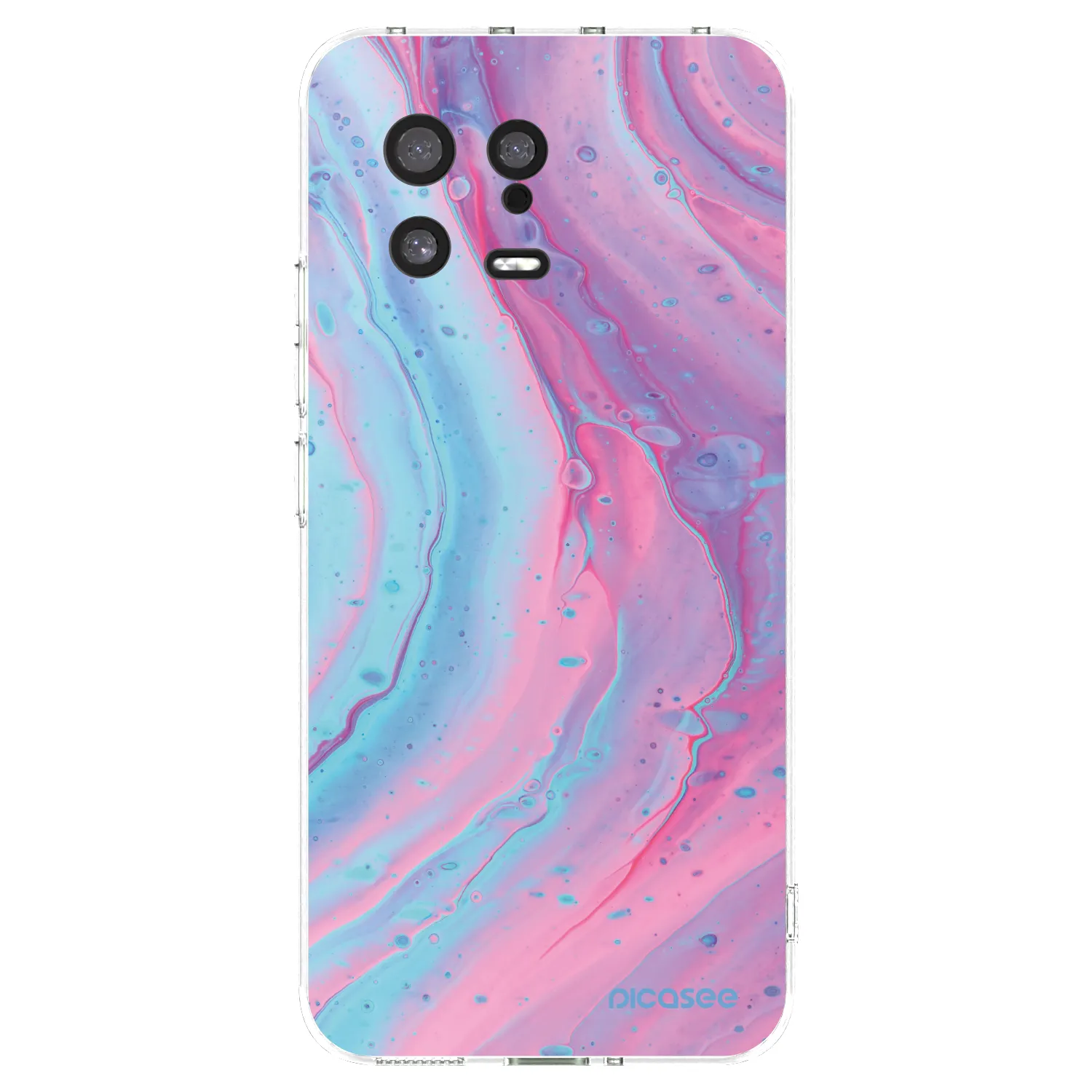 Picasee silikonska prozirna maskica za Xiaomi 13 - Pink liquid