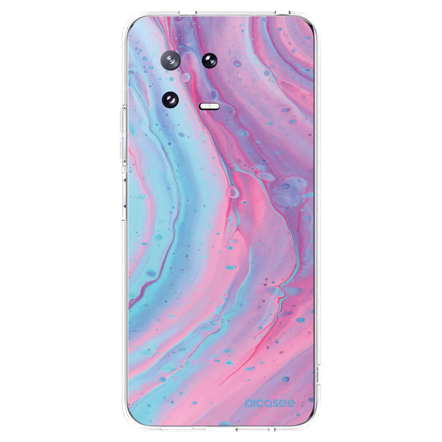 Picasee silikonska prozirna maskica za Xiaomi 13 Pro - Pink liquid
