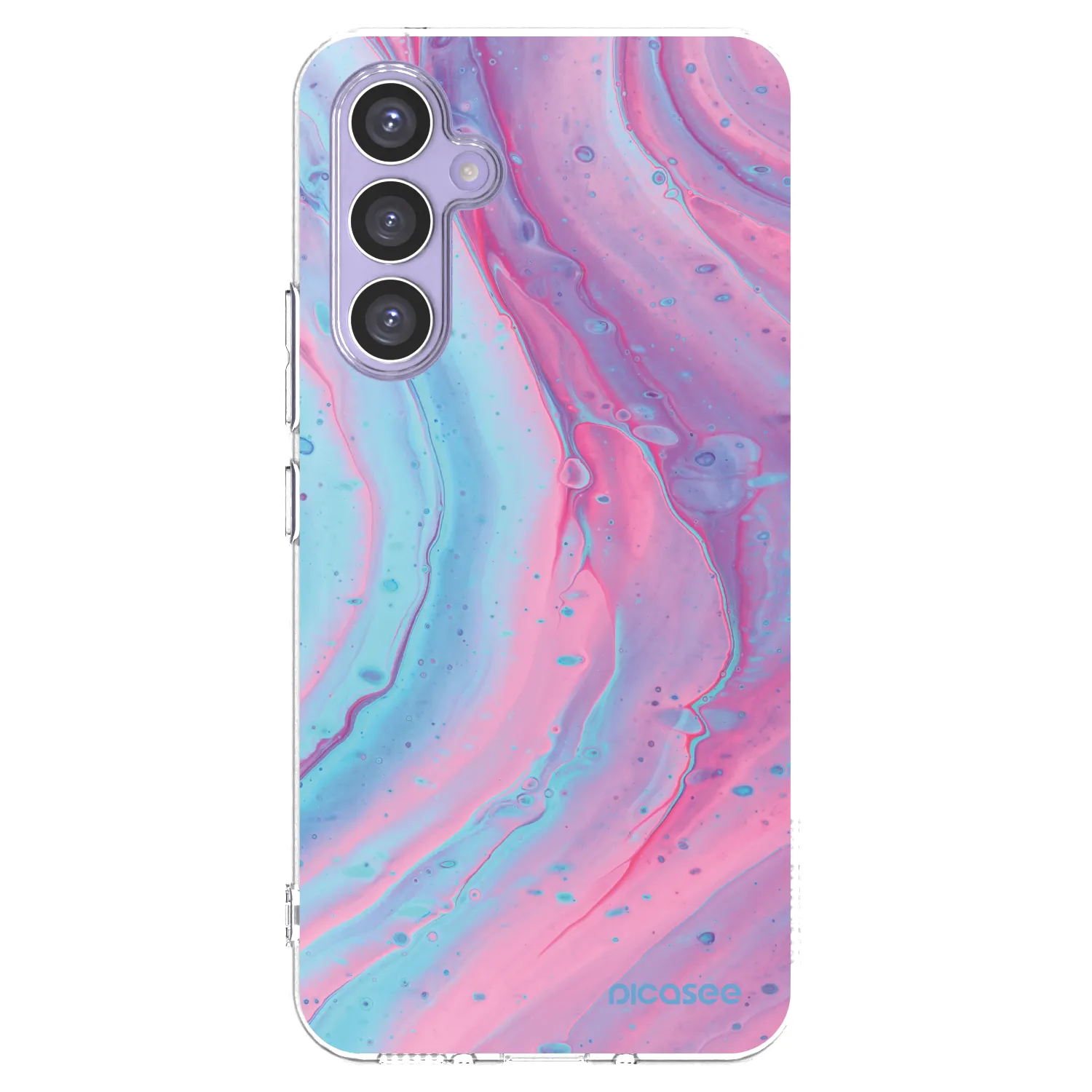 Picasee silikonska prozirna maskica za Samsung Galaxy A54 5G A546B - Pink liquid