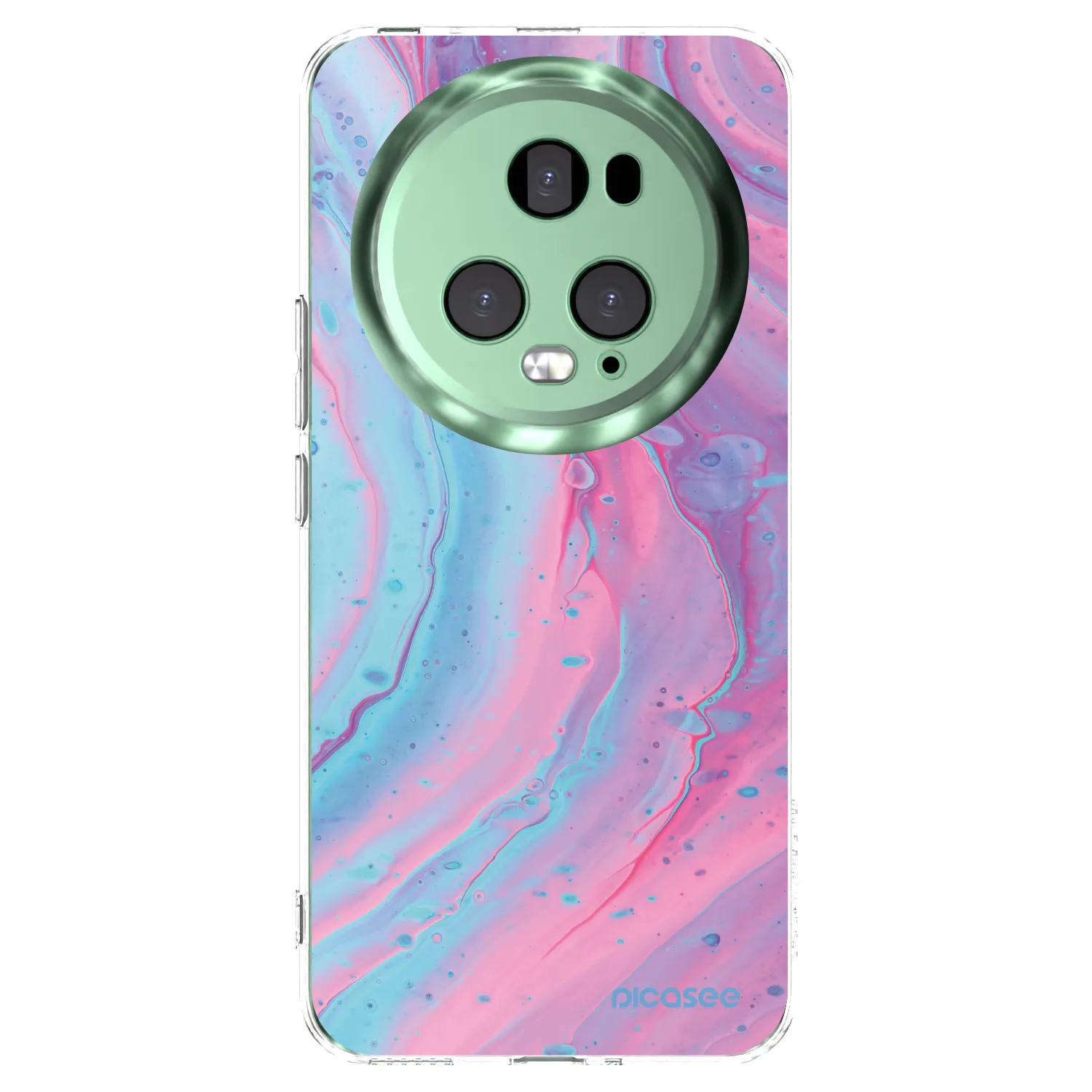 Picasee silikonska prozirna maskica za Honor Magic5 Pro - Pink liquid