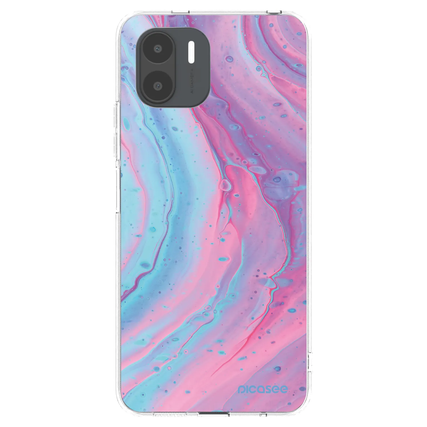 Picasee silikonska prozirna maskica za Xiaomi Redmi A2 - Pink liquid
