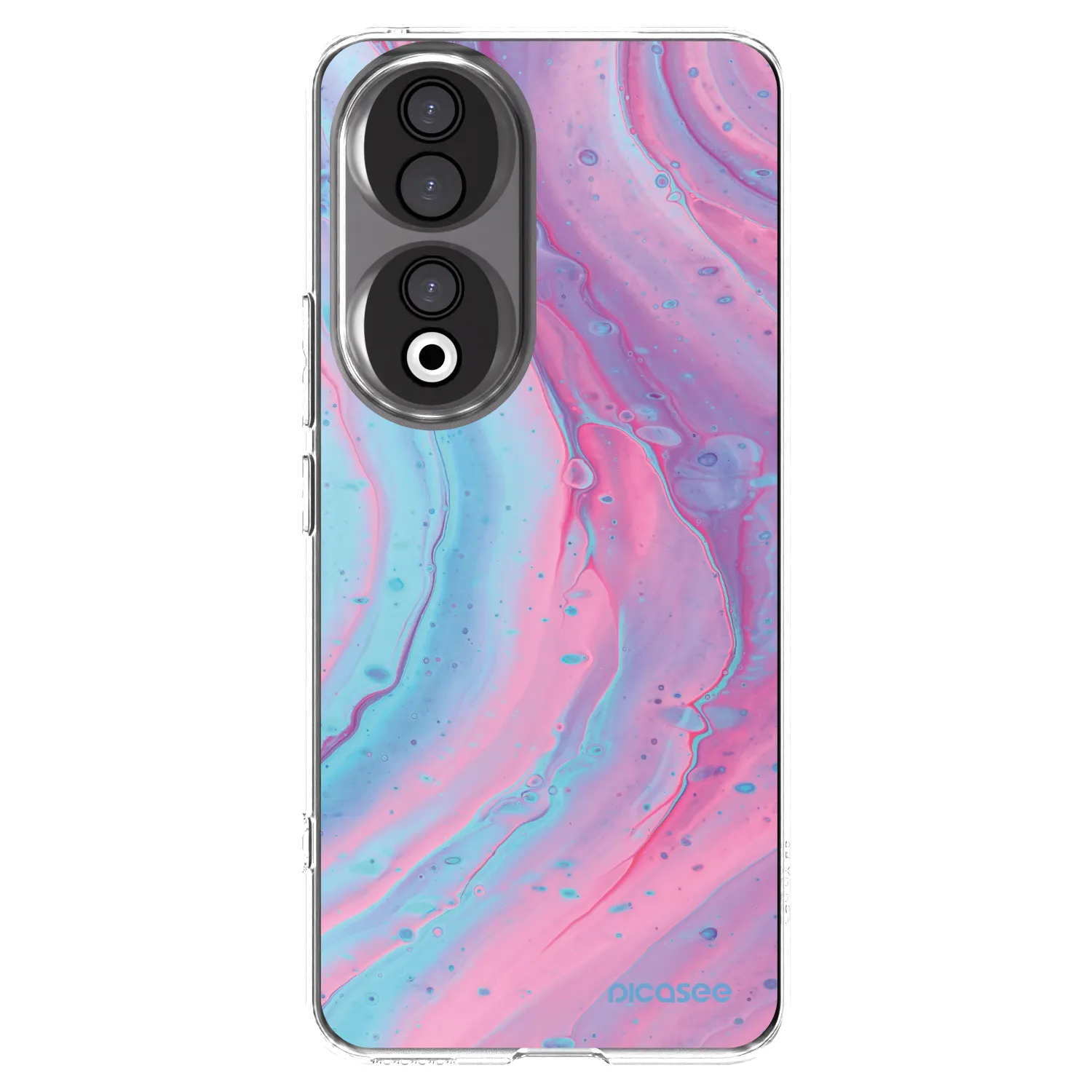 Picasee silikonska prozirna maskica za Honor 90 5G - Pink liquid