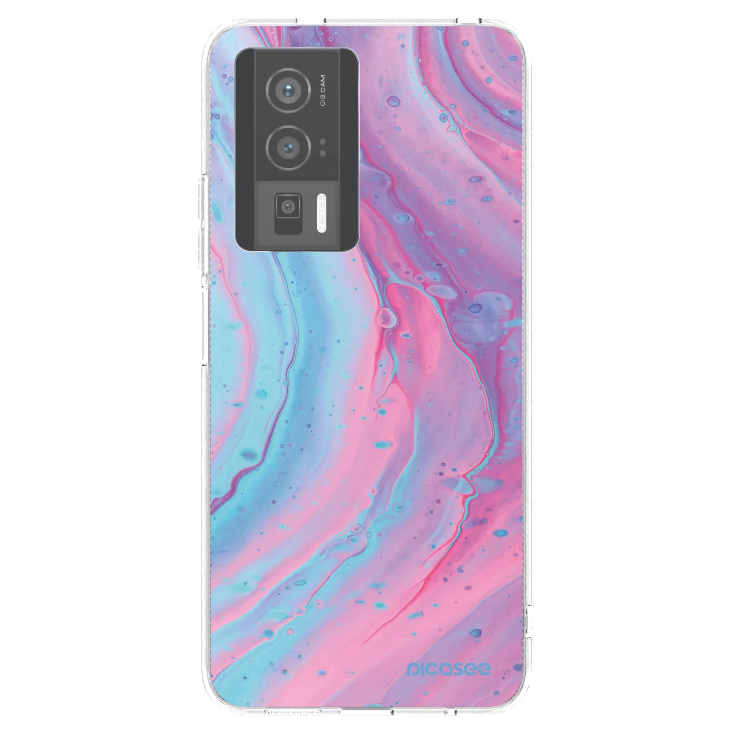 Picasee silikonska prozirna maskica za Xiaomi Poco F5 Pro 5G - Pink liquid