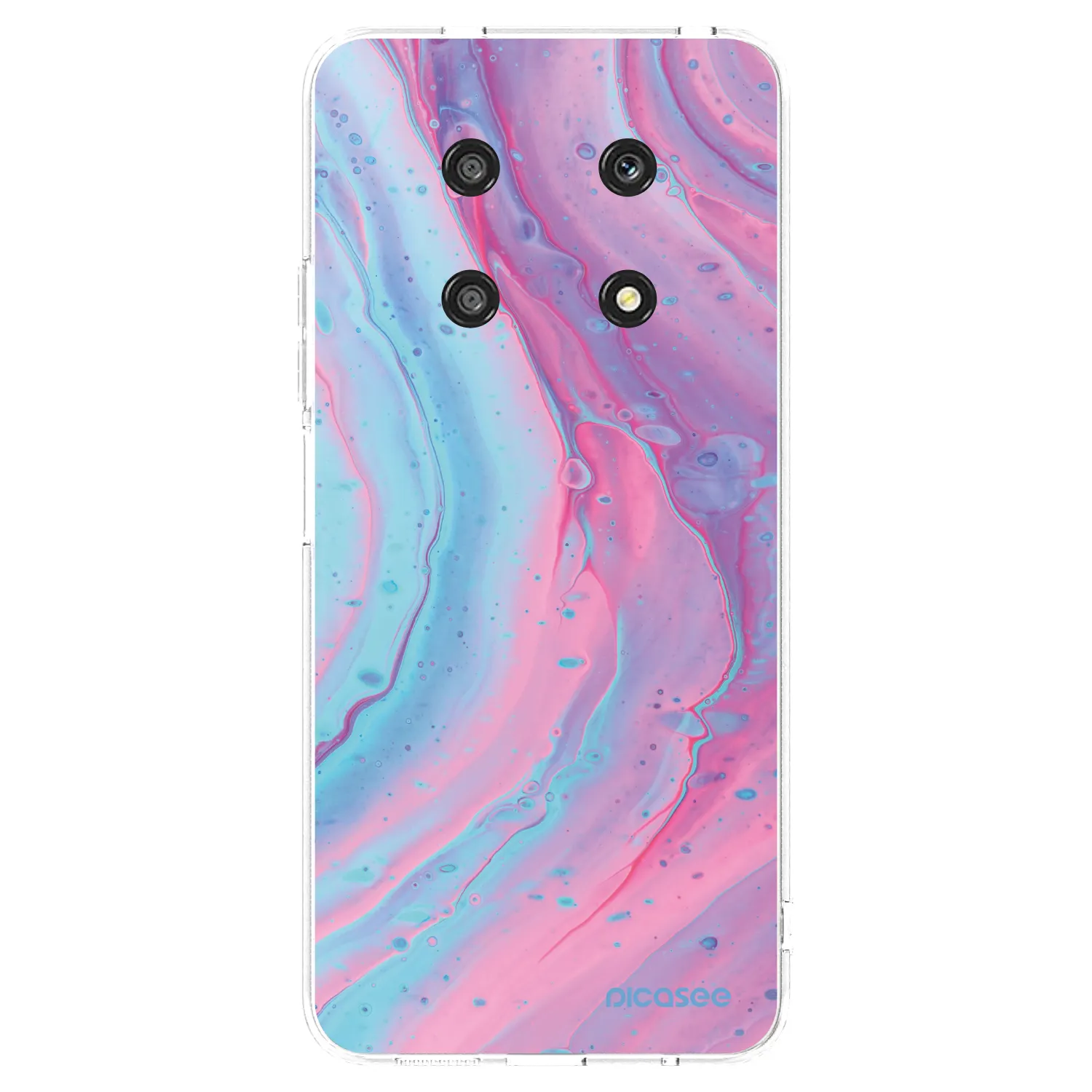 Picasee silikonska prozirna maskica za Honor Magic4 Lite 5G - Pink liquid