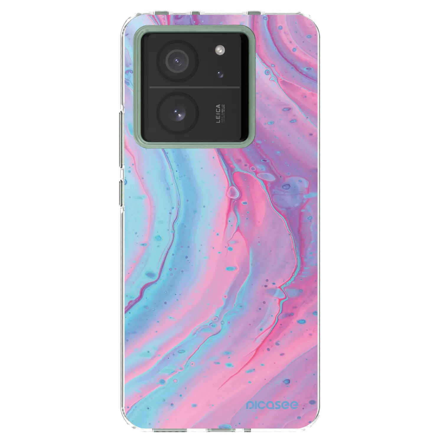 Picasee silikonska prozirna maskica za Xiaomi 13T Pro - Pink liquid