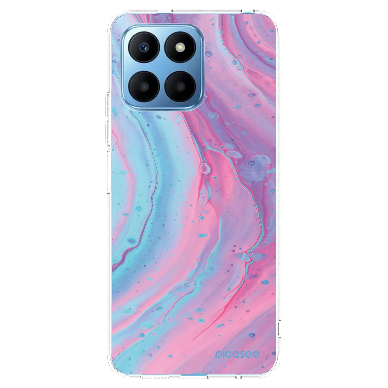 Picasee silikonska prozirna maskica za Honor 70 Lite - Pink liquid