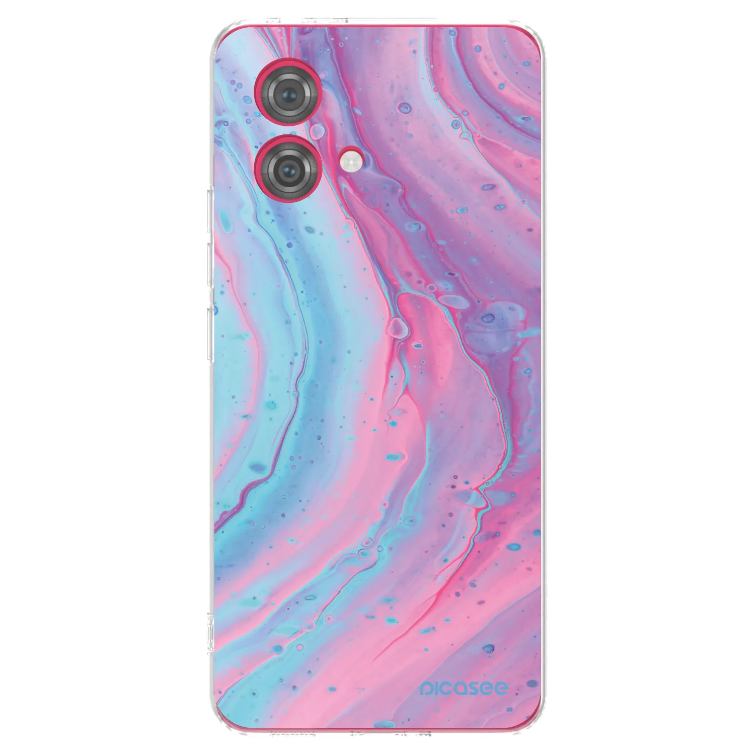 Picasee silikonska prozirna maskica za Motorola Moto G84 5G - Pink liquid