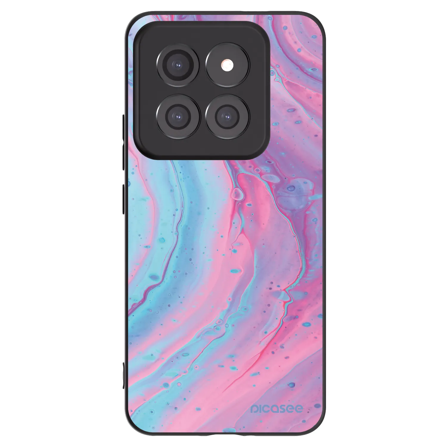Picasee crna silikonska maskica za Xiaomi 14 Pro - Pink liquid