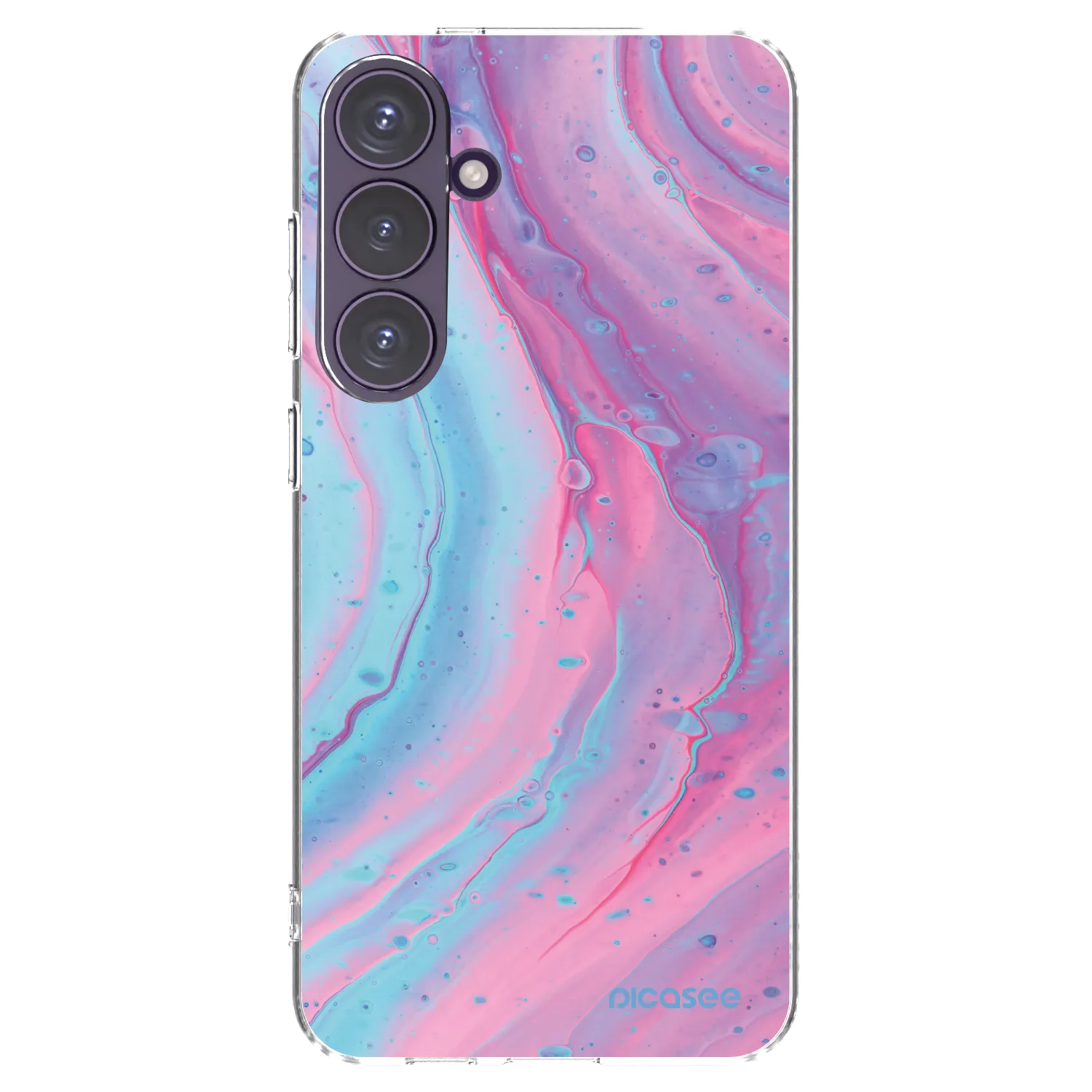 Picasee silikonska prozirna maskica za Samsung Galaxy S24+ S926B 5G - Pink liquid