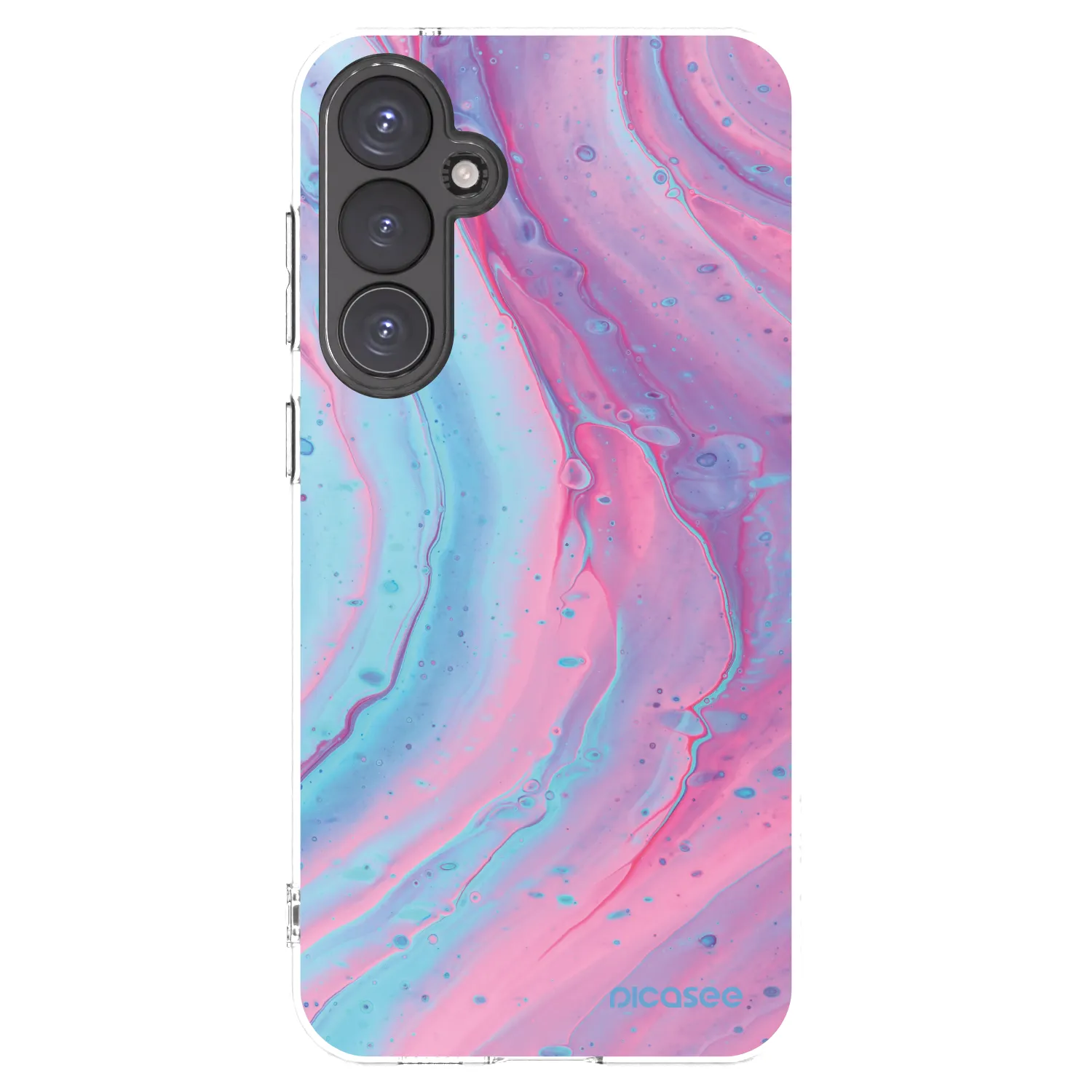 Picasee silikonska prozirna maskica za Samsung Galaxy S23 FE S711B - Pink liquid