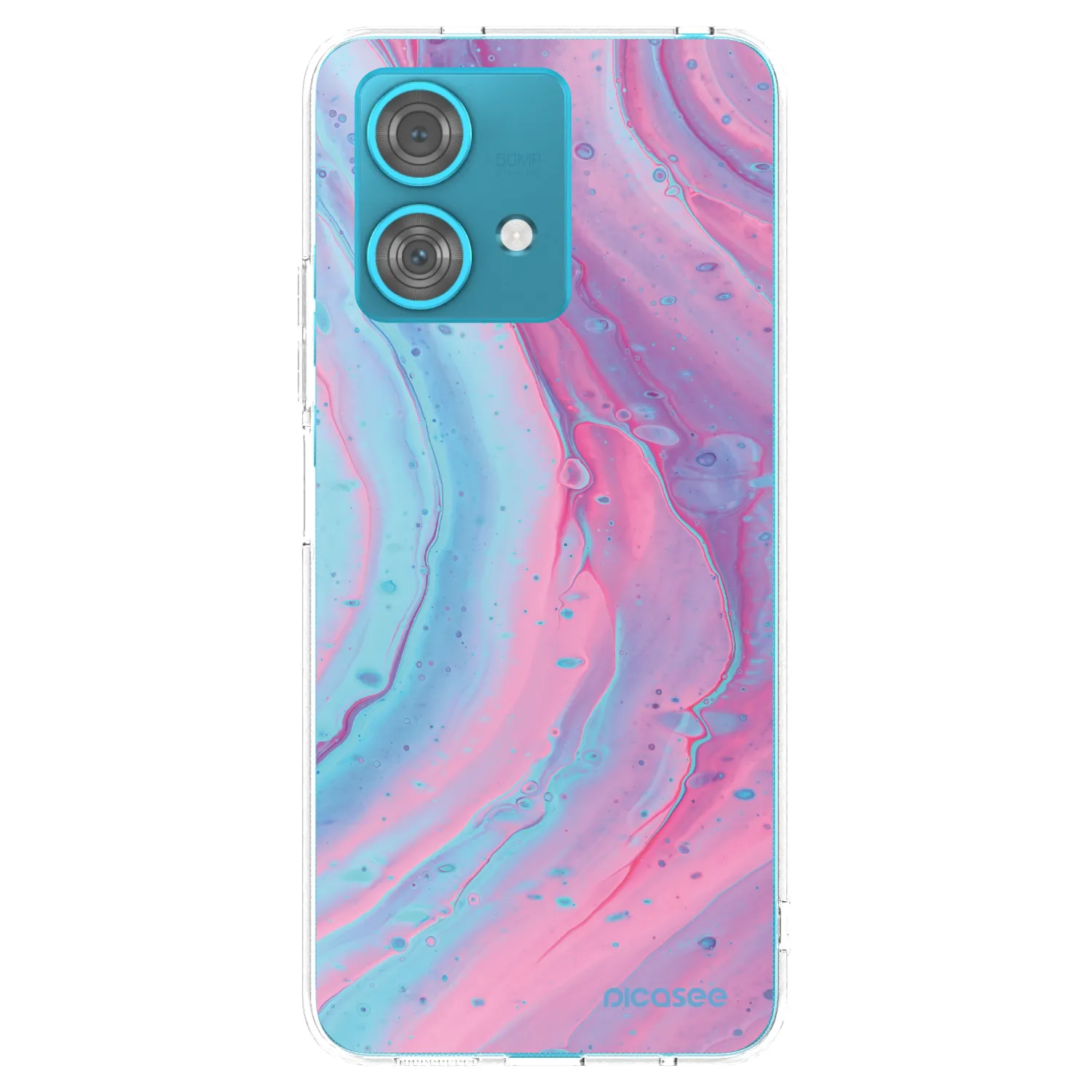 Picasee silikonska prozirna maskica za Motorola Edge 40 Neo - Pink liquid