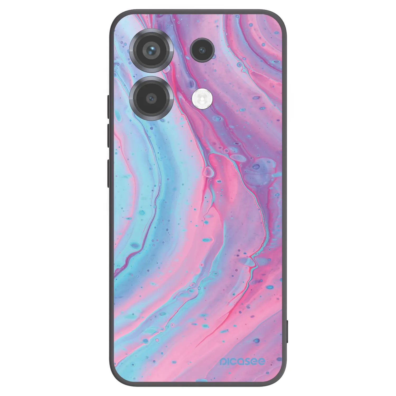 Picasee crna silikonska maskica za Xiaomi Poco X6 - Pink liquid